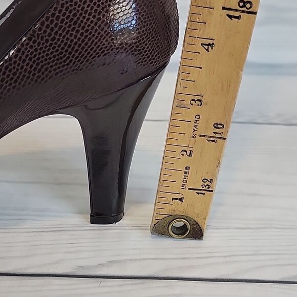 Giani Bernini Simone Peep Toe Faux Snakeskin Heels Womens Size 9M - Picture 5 of 11